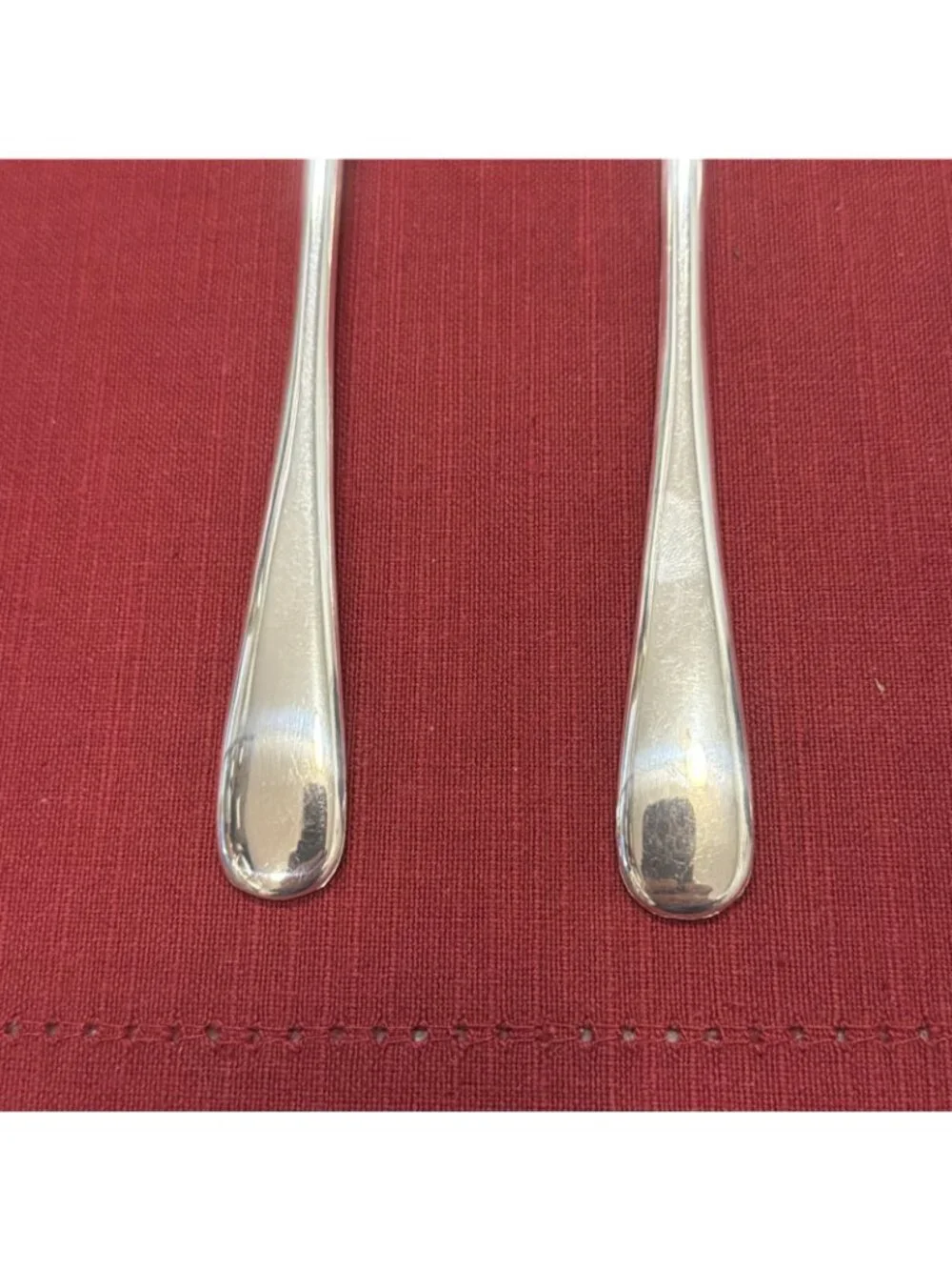 Vintage Italian Silverplate Salad Servers 2 Spoon Fork Sets 4 Pieces 9